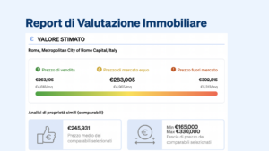 Tutte le sezioni del report di analisi comparativa del mercato di CASAFARI